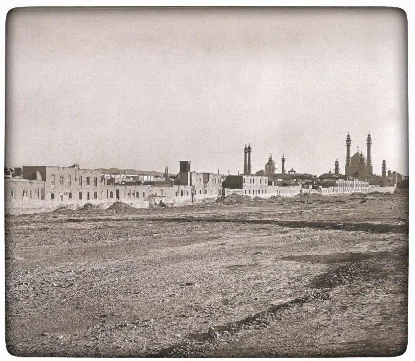 نمایی از حرم حضرت معصومه و مسجد اعظم سال ۱۳۴۶